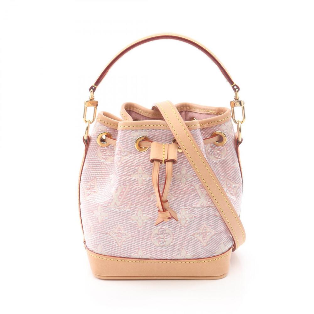 Louis Vuitton Monogram Laminated Handbag Leather Jacquard Pink Brown